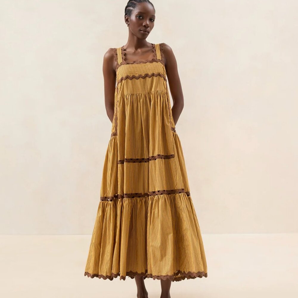 ISO: Loeffler Randall Alison Brown/Yellow Camisole Dress